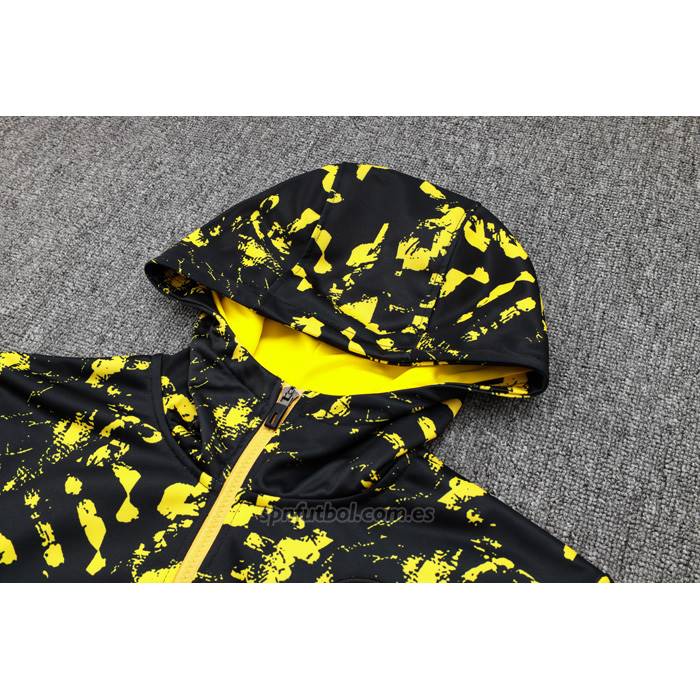 Chandal de Sudadera del Borussia Dortmund 2023-2024 Negro y Amarillo